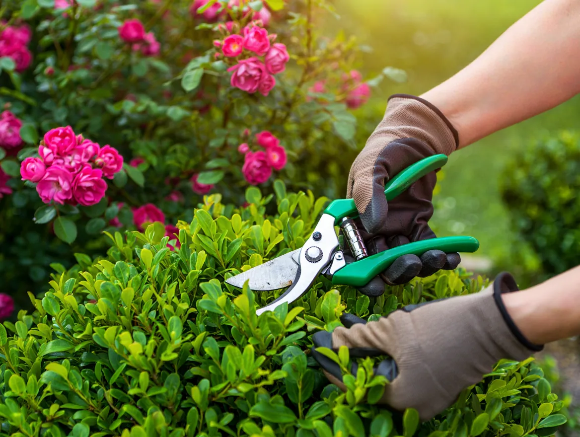 Garden pruning and maintenance