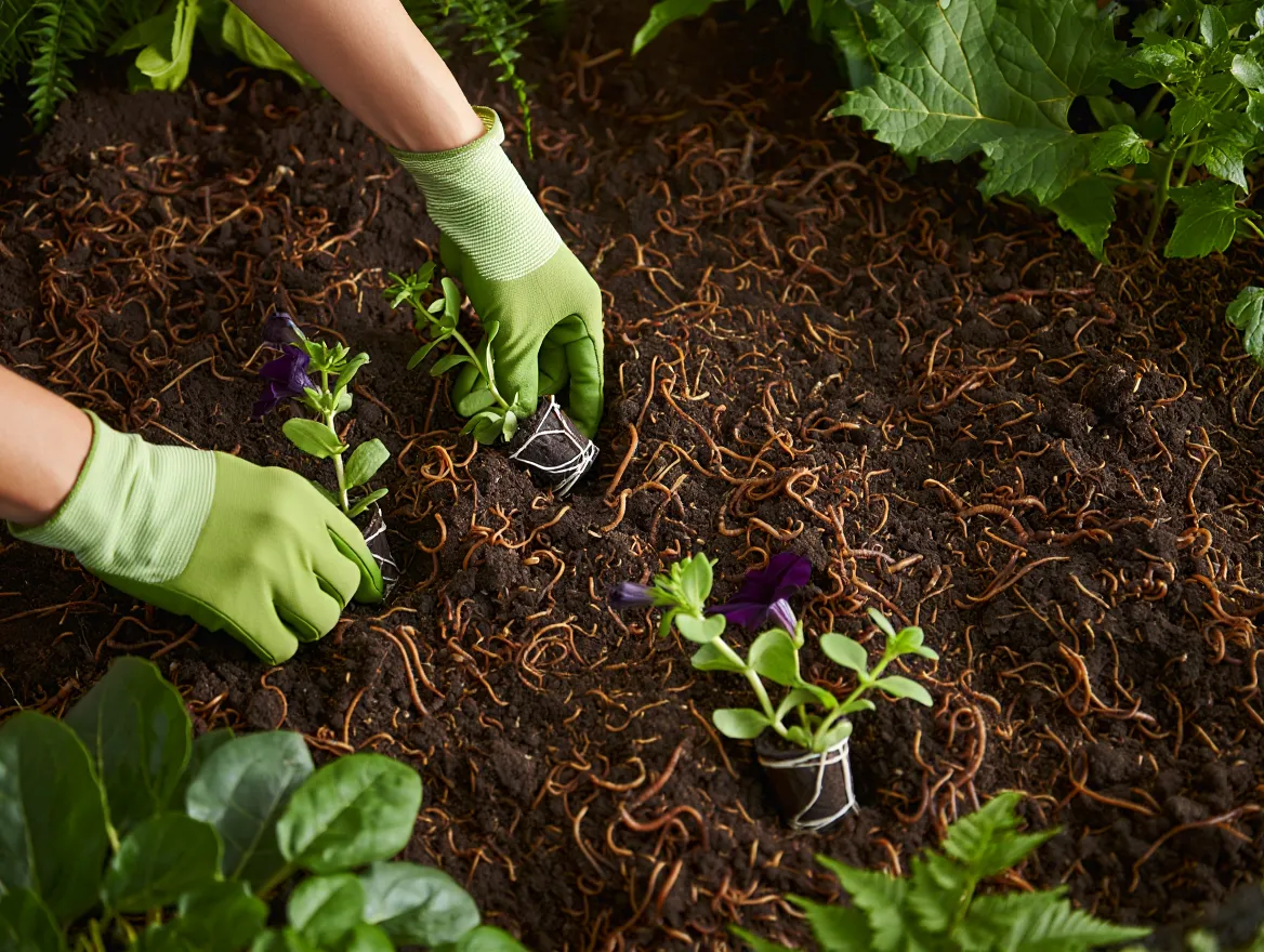 Garden bed maintenance and plant care